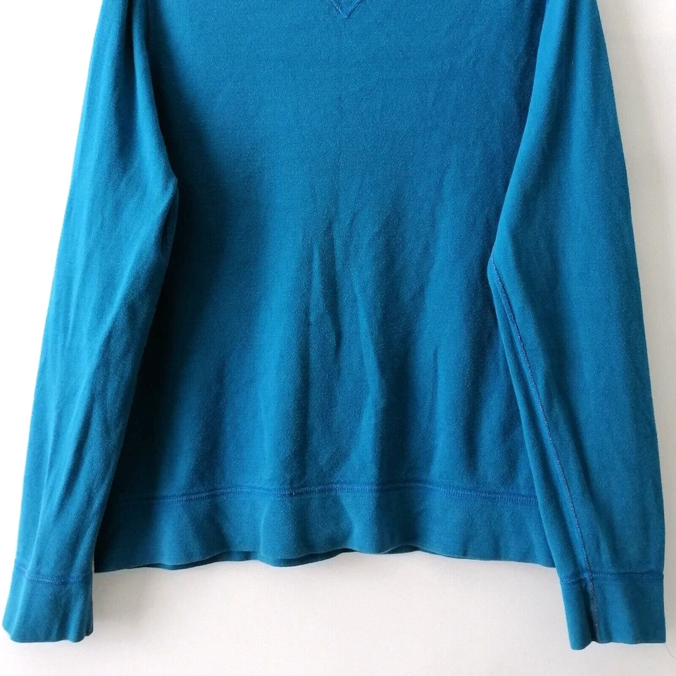 Sudadera Pullover Clásica Manga Larga Cuello Redondo Azul Fossil Para Mujer L Foto 4 de 4