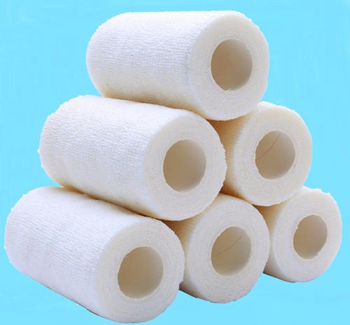 50 COHESIVE BANDAGES White Horses,Pets,Sport,Physio,Tattoo 10cmx4.5mt NEW - Picture 7 of 12