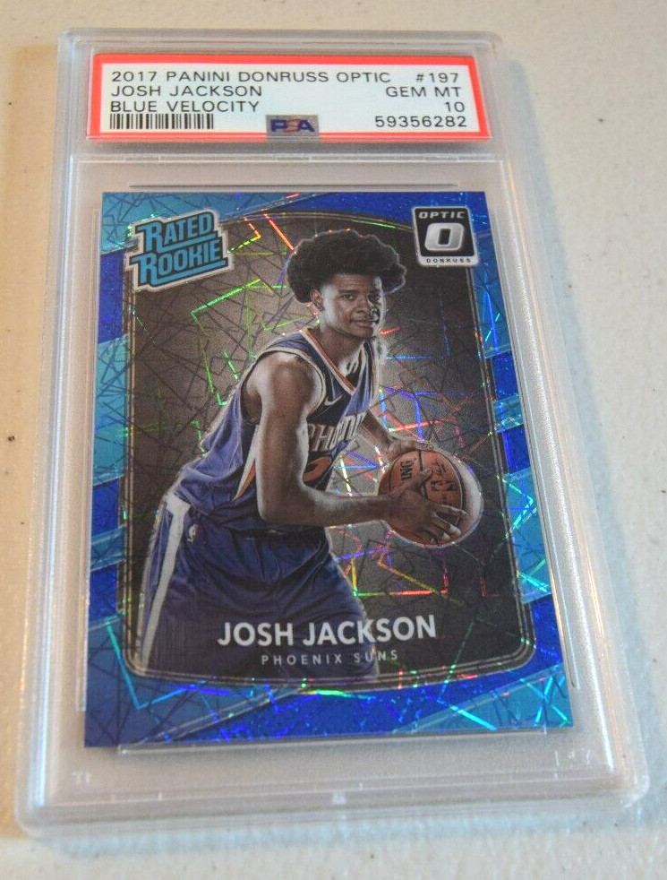 2017-18 Donruss Optic JOSH JACKSON #197 Blue Velocity Prizm Rookie PSA 10