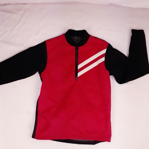 Starter Men's M Red Reflective Cyclewear Zip Pockets Long Sleeve Popover Shirt - Picture 2 of 9