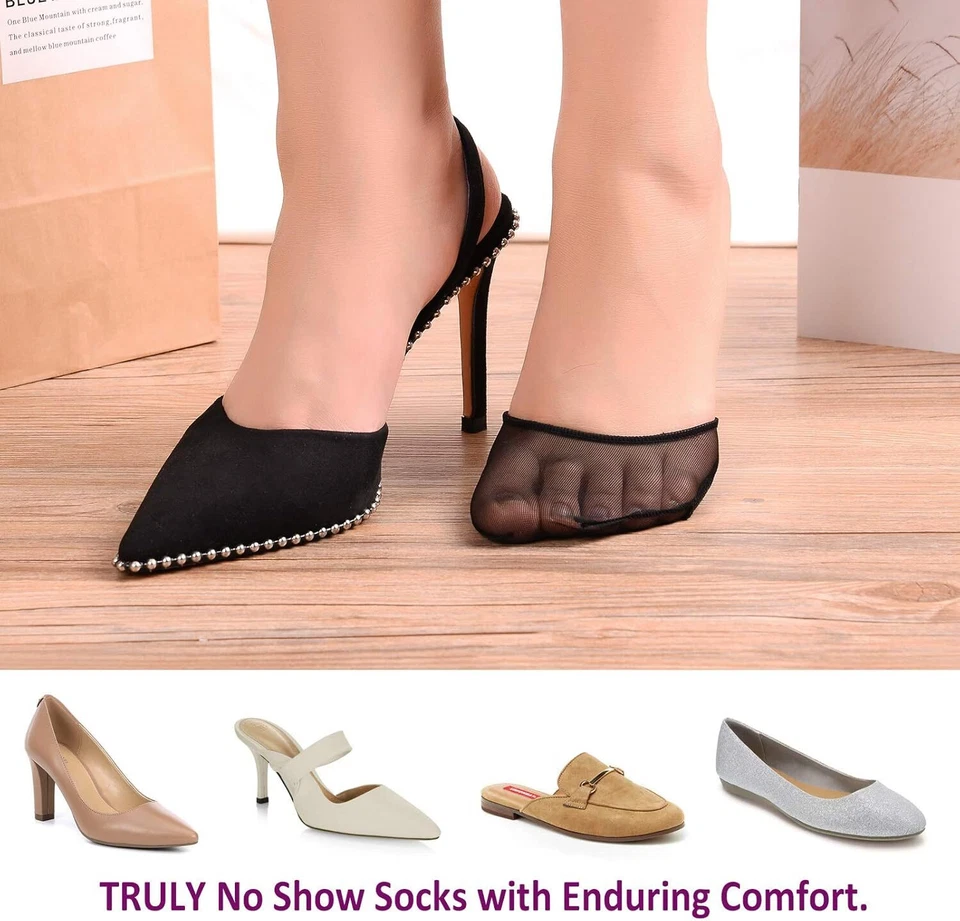 6 Pairs Women's Toe Covers with Padding - Image 4 of 4