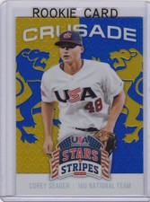 COREY SEAGER Crusade FOIL ROOKIE CARD Los Angeles Dodgers Baseball TEAM USA RC