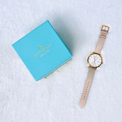 kate spade Blush Pink Leather Strap Watch with Gold-Tone Case s-l400.jpg main image 3
