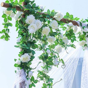 garland rose flower 8ft ivy vine artificial silk garden
