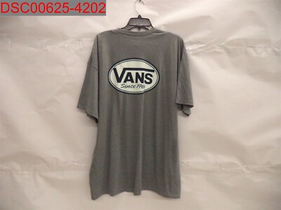 NWT - Vans Men's Grey MN Side Crush Since 1966 Logo Tee, Size 2XL