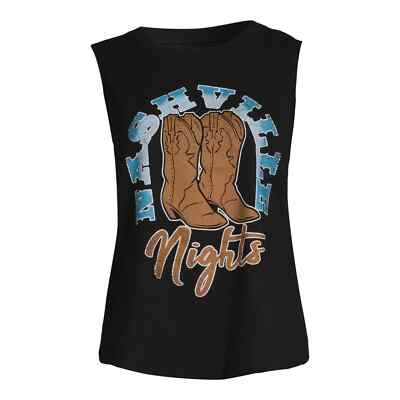 Time and Tru Women's Destination Graphic Print Tank Top XXXL (22) Nashville