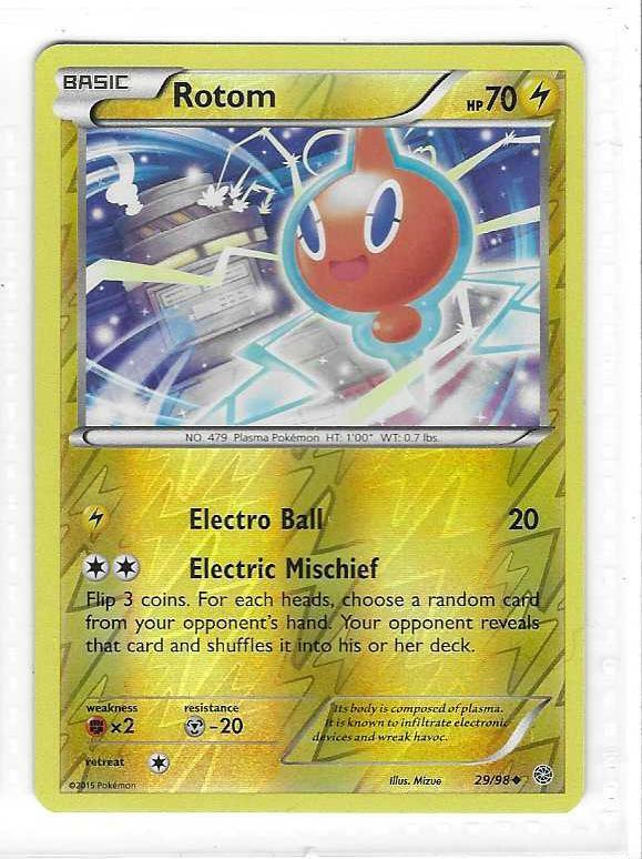 Pokemon --- ROTOM --- XY Ancient Origins! REVERSE HOLO! NM/Mint! 29/98
