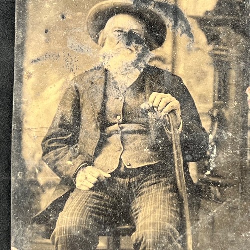 6 Tintype Photos Family Children Gramps Mom Dad Tinted 3x4" Leather Album READ - Picture 14 of 22