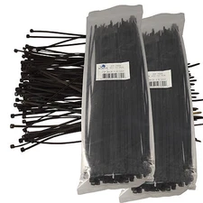 NEW BLACK 200 PCS. 12 INCH ZIP TIES NYLON 40 LBS UV WEATHER RESISTANT WIRE CABLE