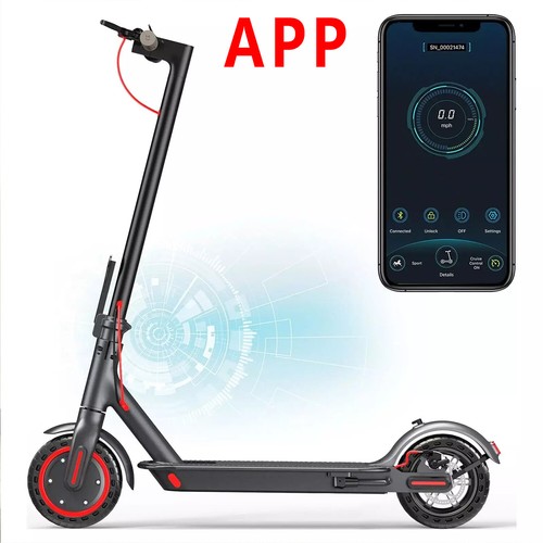 ADULT ELECTRIC SCOOTER 350W LONG RANGE 30KM HIGH SPEED 20MPH +APP Birthday Gift - Picture 16 of 16