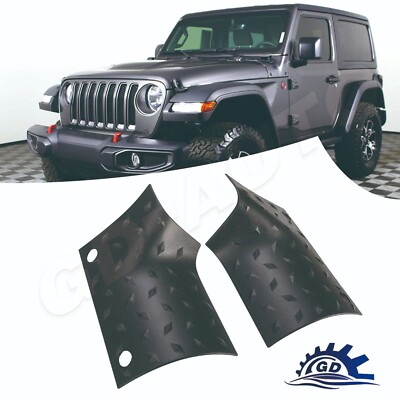 For Jeep Wrangler JL JT 2018-2023 Black Hood Cowl Body Armor Cover Corner Guards