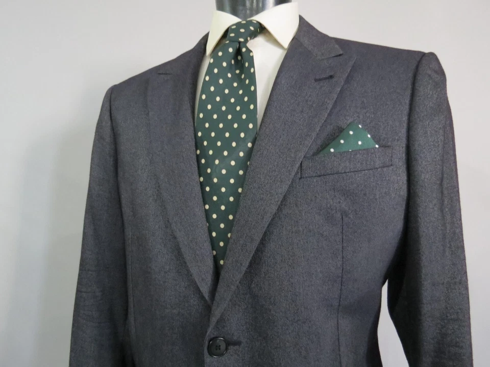 Current Giorgio Armani Black label side vented flat front slim cut suit 46 R - Image 2 of 4