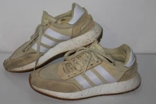 Adidas I-5923 Running Shoes, #B37972, Pale Yellow/White, Leather, Women's US 8
