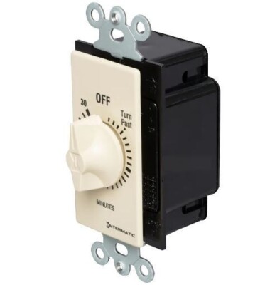 Intermatic (FD30MC) Ivory Auto Shut-Off 30 Minute Spring Loaded Wall Timer *NEW*