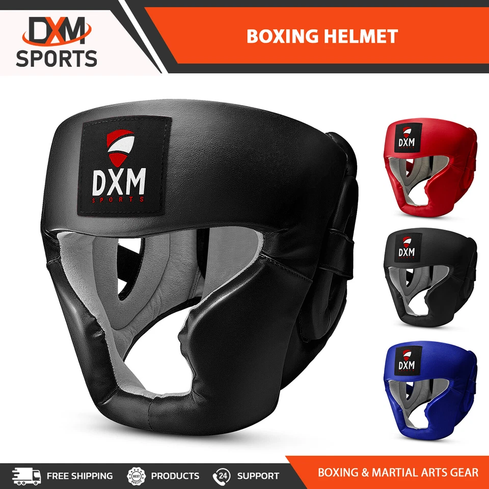 DXM SPORTS Boxing Headgear MMA Kickboxing Training Head Guard Protective Gear