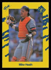 Mike Heath 1990 Classic Yellow #T40 Detroit Tigers Baseball Card
