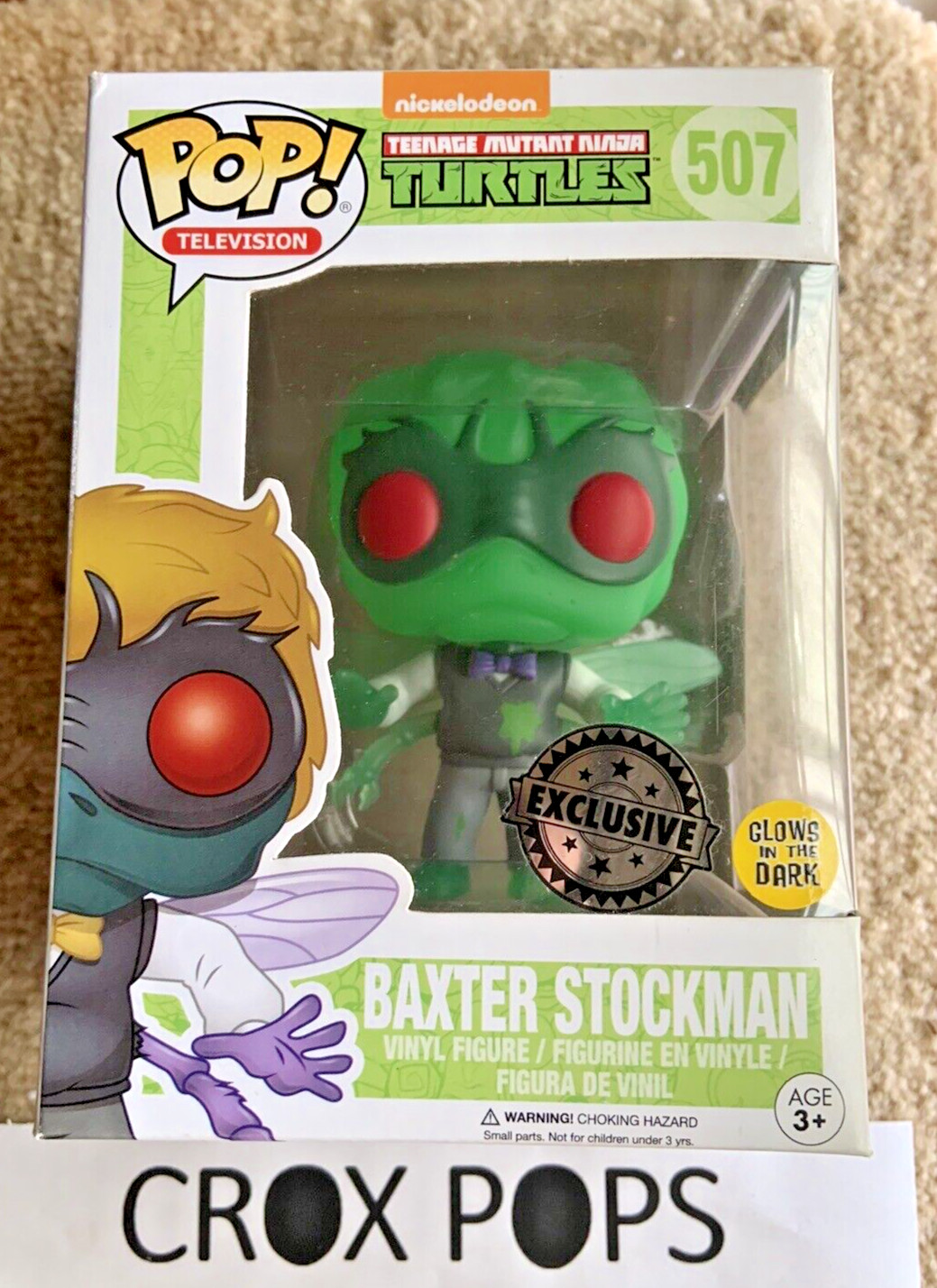 Baxter Stockman Glow Exclusive 507 Tmnt Funko Pop Vinyl New In Mint Box + P/P