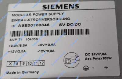 A5E00100846 PLC Power Supply Module Siemens Factory Sealed A5E00100846 WQSD