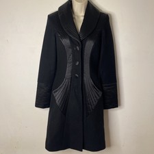 Temperley London Coat Uk 8 Black Tailored Wool Cashmere
