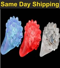 LED Light Up Flashing Bumpy Rings - Patriotic - Red White Blue