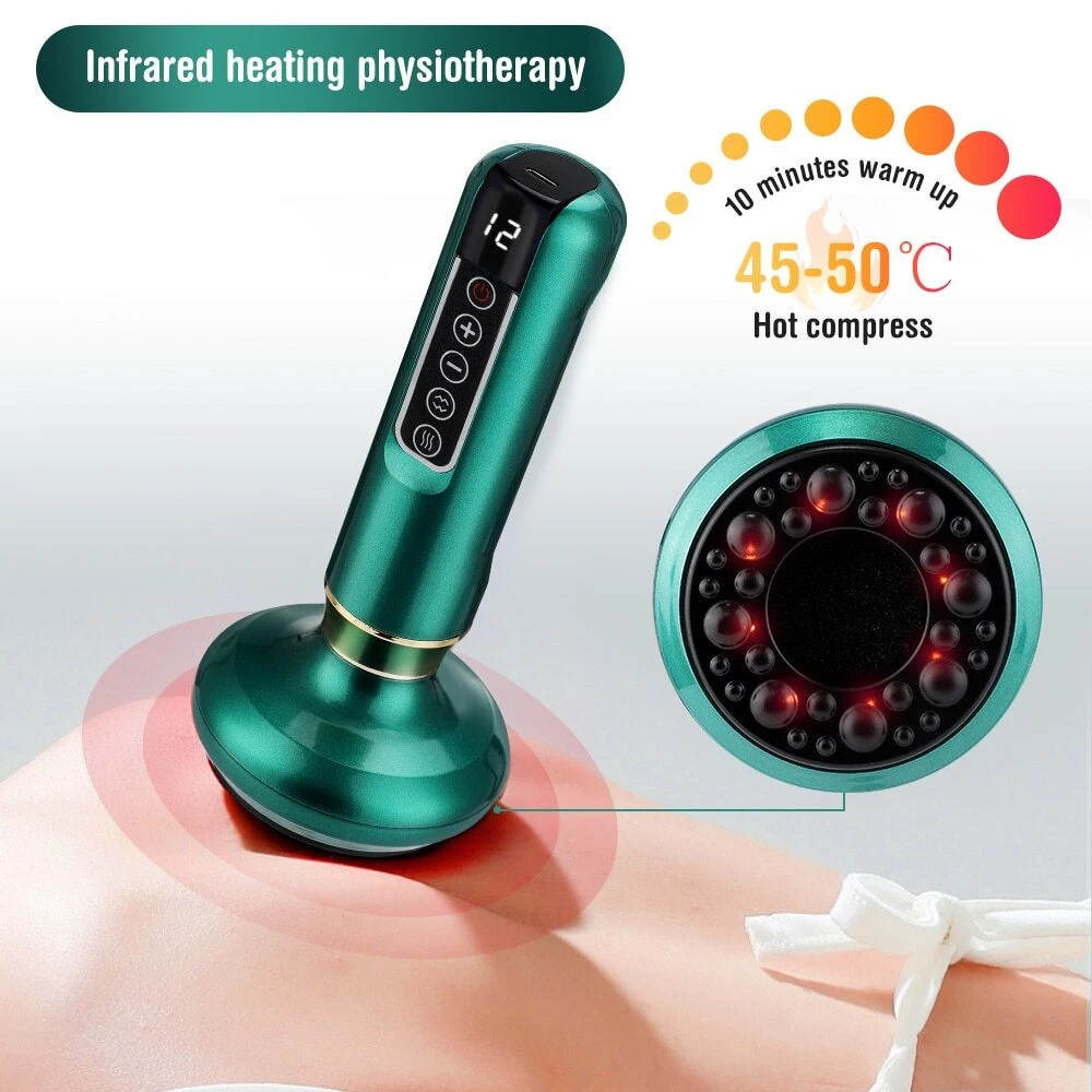 Electric Suction Medical Cupping Therapy Set Beauty Massager Glass Jars Vacuum