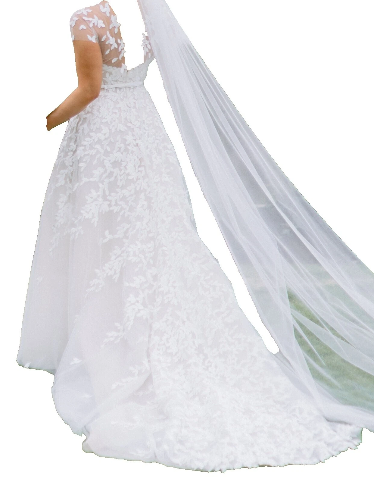 Bordado a-Line Vestidos de Novia de Seda 100%