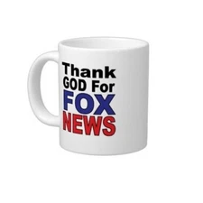 11oz mug - Thank God For FOX NEWS - Printed Ceramic Coffee / Tea Cup Gift