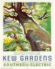 Kew Gardens Travel  illustration -art reprint metal retro sign vintage sign tin