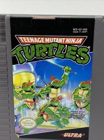 Nintendo NES TEENAGE MUTANT NINJA TURTLES gioco carrello, custodia e inst. Libretto