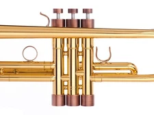 Bach Trumpet Trim Kit. KGUBrass. HEAVY Caps. Antique Copper Lacquer