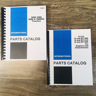 #ad International 3688 3688HC Tractor Parts Manual Set Catalog Assembly Book D466 $40.97