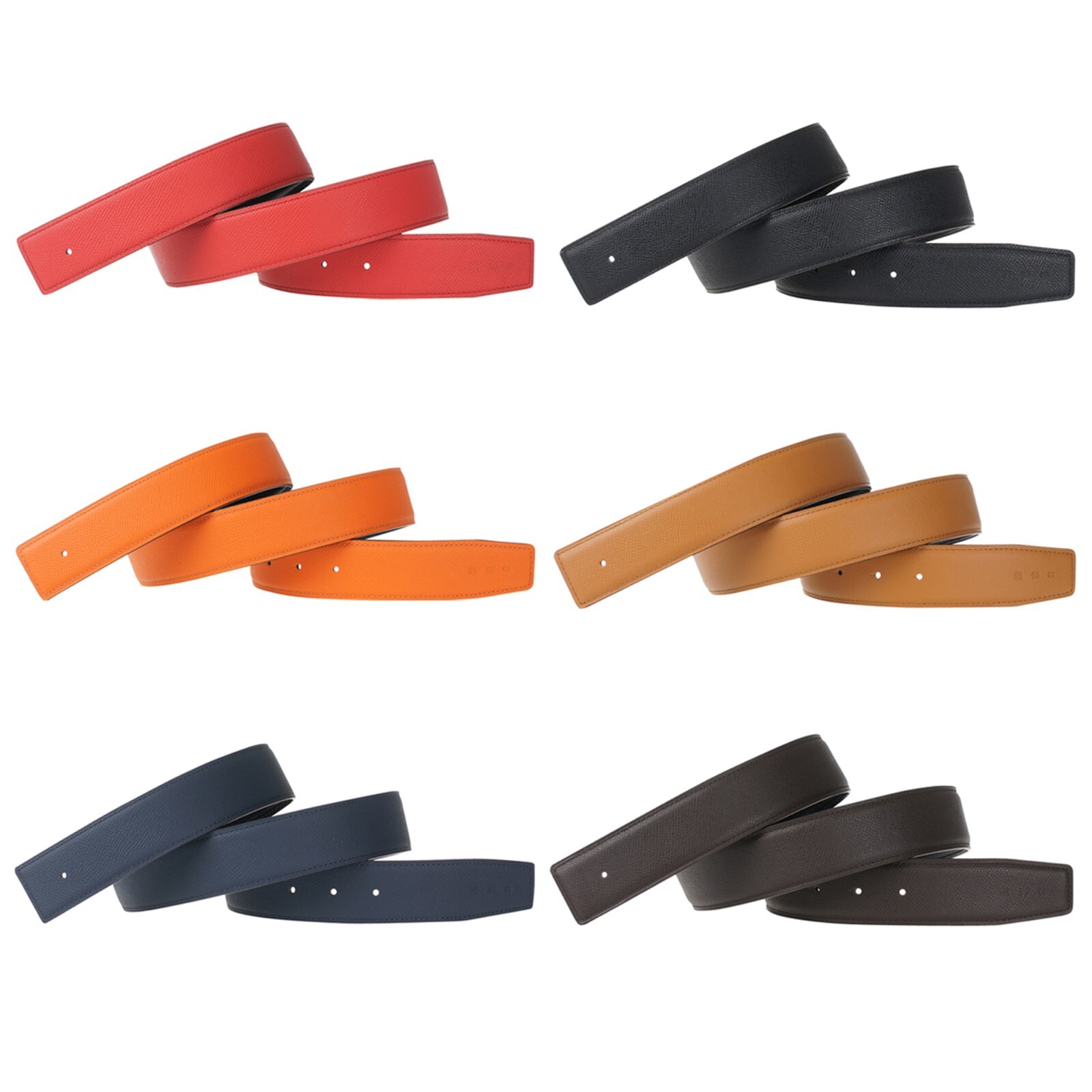 H Full Grain Cow Leather Belts Replacement Belt Strap without Buckle 38mm Wide