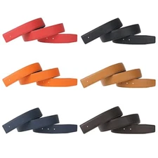 H Full Grain Cow Leather Belts Replacement Belt Strap without Buckle 38mm Wide