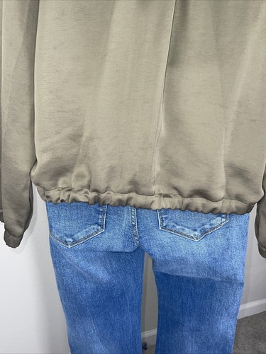 Banana Republic Women's Lightweight Bomber Jacket Green SZ L NEW 100% Authentic - Picture 11 of 19