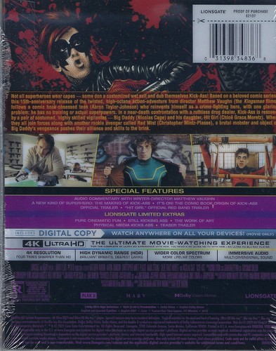 Kick-Ass Unmasked Limited Edition 4K UHD SteelBook w/PET Slip (Region A) - Picture 3 of 3