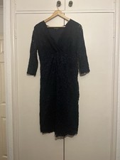 Size 12 Navy Lace Next Maternity Midi Dress #size12 #next #maternity