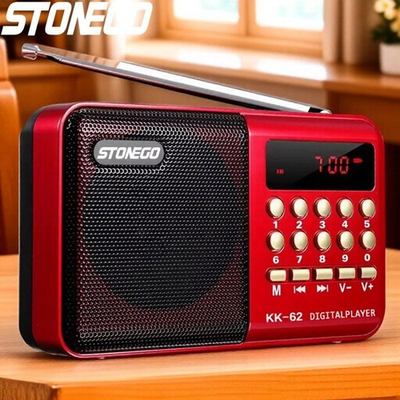 #ad Portable Mini Radio Rechargeable Handheld Fm USB Tf Mp3 Player Wireless Speakers $8.50