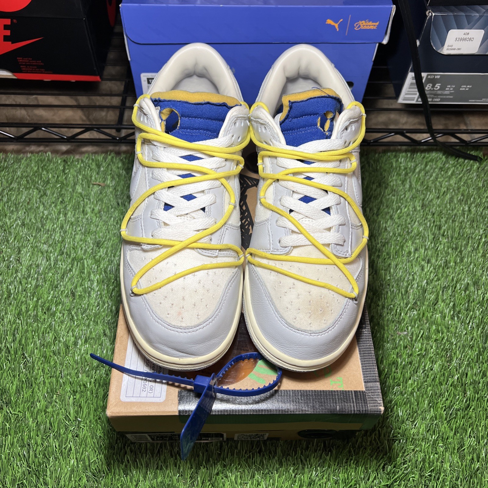 OFF WHITE X NIKE Taglia 9 Nike Off White x Dunk Low "Lotto 27 di 50" scatola originale molto pulita