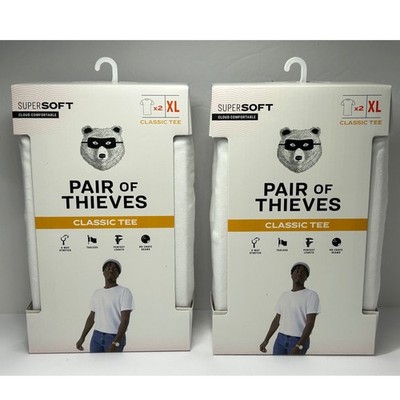 Pair of Thieves Supersoft Classic Tee 2 Pack White XL Men's T-Shirt