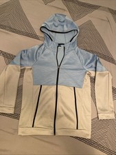 Never Not Hustling Blue Gray Kids XXL 14 Tech Fleece