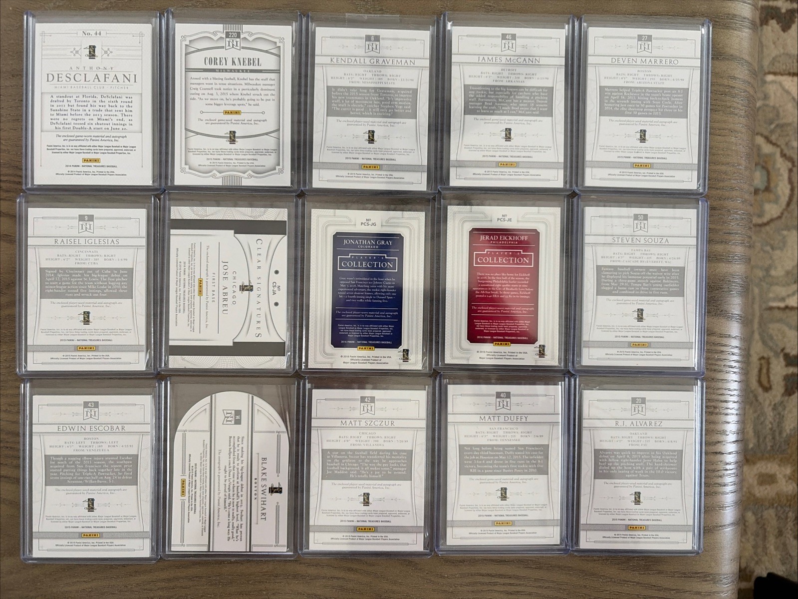 National Treasures Baseball Lot (15) 2014-2020 #/99 /49 GU Auto Relic RCs view 6