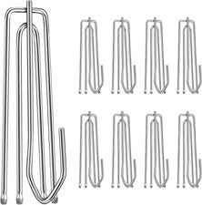 15 PCS Stainless Curtain Pleat Tape Hooks 4Prong 2.7 Inch Fits 2.752.95 Inch