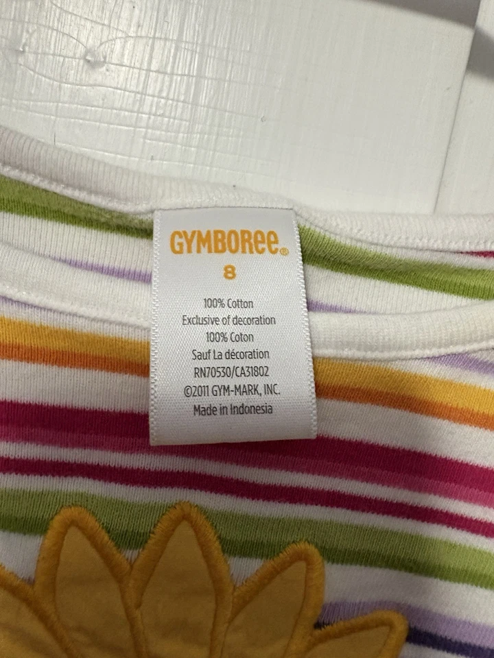 Vtg Gymboree Girls Sz9 SUNFLOWER SMILES L/S Shirt & PUPS & KISSES Green Leggings - Image 4 of 4