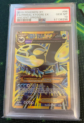 PSA 10 Pokemon XY Ancient Origins Full Art Primal Kyogre EX #96 2015 GEM MINT