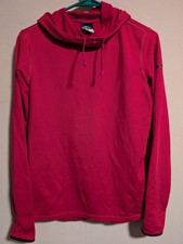 Women's NIKE PRO Dri-Fit Long Sleeve Training Pullover Hoodie Dark Pink LARGE