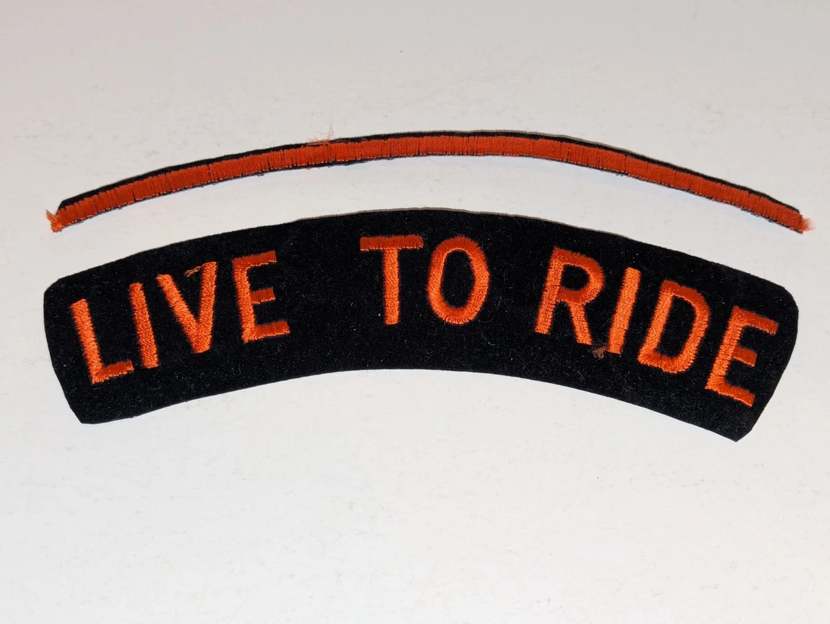 Écusson Motard Live To Ride Silver Eagle - Patch Textile 4 1/2 Pouces Multicolor