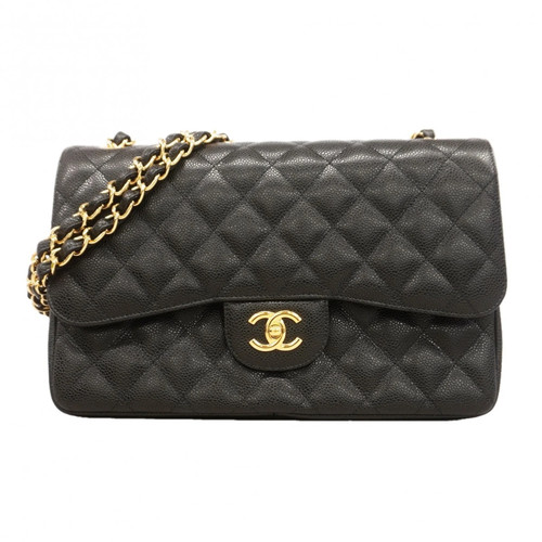 Chanel Shoulder Bag, Large Matelassé, Double Flap, Chain, CaviarSk... GZl1jry7