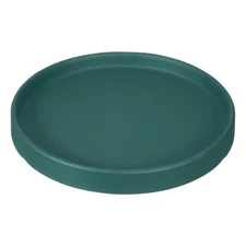 6.7 Inch Round Ceramic Plant Saucers, Green Blue