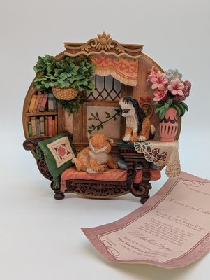 1996 Hamilton Collection Kittens in the Cushions Knick Knack Kitty Cats Yencho