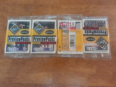 Lot 4 Upper Deck Preview Packs 1998-99 NBA Jordan Byrant Malone Garnett Duncan